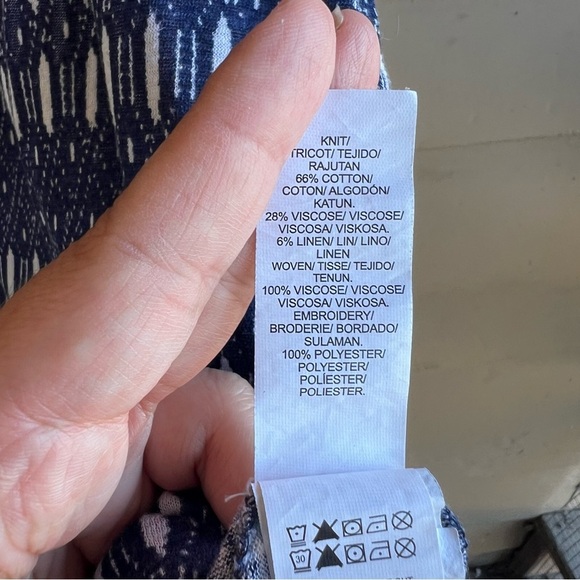 Lucky Brand Womens Tunic Blouse Plus Size M Boho Sheer Top Embroidery Popover - Picture 5 of 6